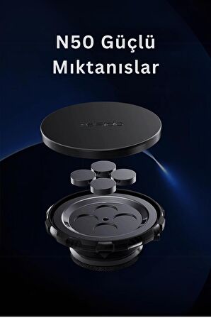 CC153 2in1 Izgara Klipsli ve Yapışkanlı 360 Derece Ayarlanabilir Manyetik Magsafe Araç Tutucu