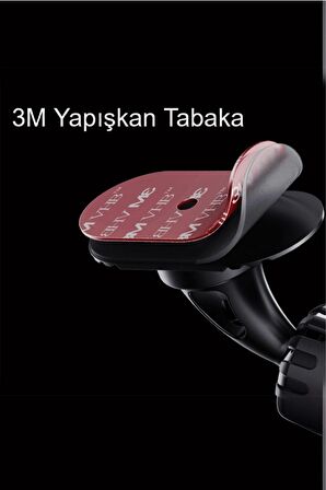 CC153 2in1 Izgara Klipsli ve Yapışkanlı 360 Derece Ayarlanabilir Manyetik Magsafe Araç Tutucu