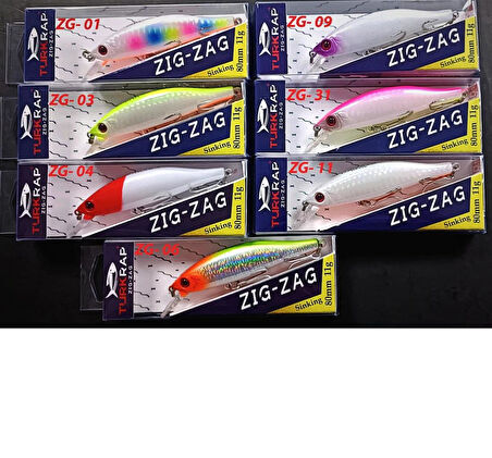 SAFİR TURKRAP ZİG- ZAG 80S 11gr ATS Sistem Sinking Yapay Yem