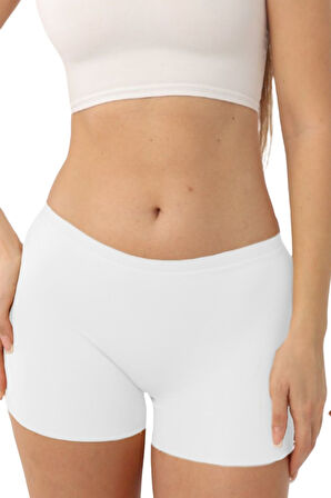 Kadın Boxer Külot - İz Yapmaz Dikişsiz Mikro Kumaş 3'lü Özel Paket (Siyah, Beyaz, Ten Renk)