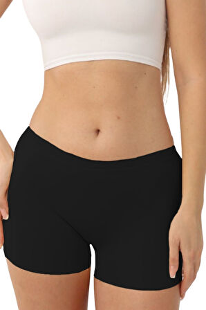 Kadın Boxer Külot - İz Yapmaz Dikişsiz Mikro Kumaş 1'li Özel Paket (Siyah, Beyaz, Ten Renk)