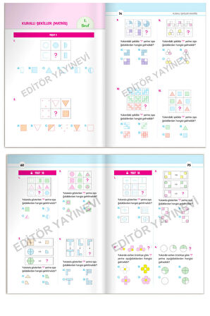 Editör Yayınları 1. Sınıf Bilsem Sınavlarına Hazırlık Seti Yeni Tarz Sorular