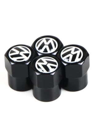 Volkswagen Logolu Metal 4 Adet Sibop Kapak (Siyah-beyaz)