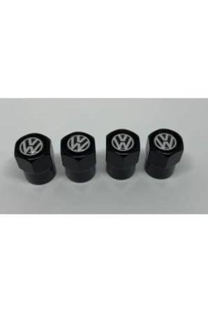 Volkswagen Logolu Metal 4 Adet Sibop Kapak (Siyah-beyaz)
