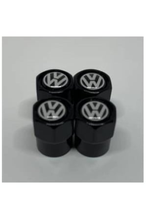 Volkswagen Logolu Metal 4 Adet Sibop Kapak (Siyah-beyaz)