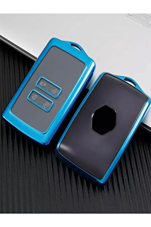 Renault Talisman Megane Clıo 5 Kadjar Captur Silikon Kılıf (MAVİ)