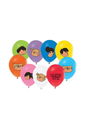 Rafadan Tayfa Baskılı 12" Pastel Renk Balon
