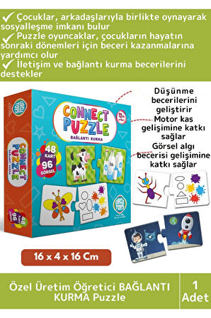 Premium Zeka Geliştirici Eğlenceli Öğretici Çocuk El Göz Koordinasyonu BAĞLANTI KURMA Puzzle Oyunu