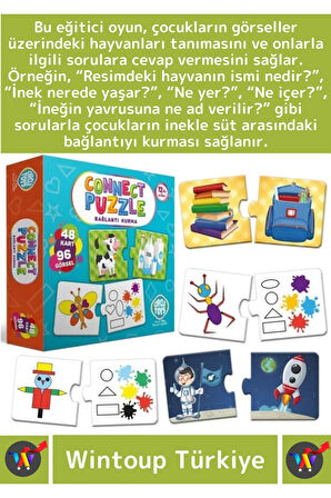 Premium Zeka Geliştirici Eğlenceli Öğretici Çocuk El Göz Koordinasyonu BAĞLANTI KURMA Puzzle Oyunu