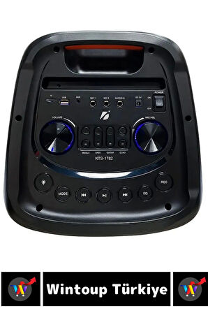 Çift Hoparlör DJ Bass AUX USB SF Kart Giriş Radyo Destek Karaoke Mikrofon Bluetooth Hoparlör