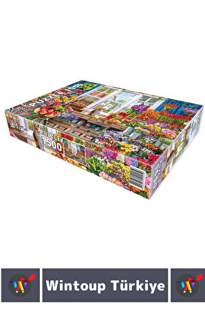Premium Seri Eğlenceli El Göz Koordinasyon Hafıza Beceri Geliştirici 1500 Parça PUZZLE ÇİÇEKÇİ