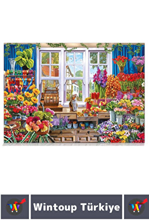 Premium Seri Eğlenceli El Göz Koordinasyon Hafıza Beceri Geliştirici 1500 Parça PUZZLE ÇİÇEKÇİ