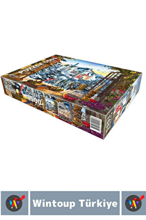 Premium Eğlenceli El Göz Koordinasyon Hafıza Beceri Geliştirici 1500 Parça PUZZLE DAĞDAKİ ŞATO