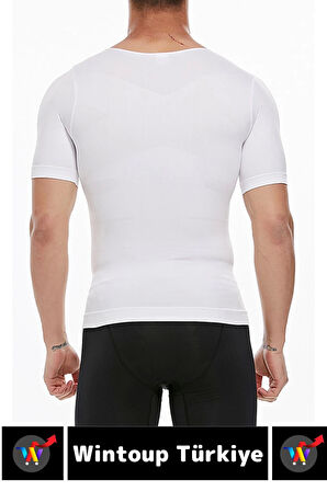 Özel Üretim Jinekomasti Dik Duruş Toparlayıcı Göbek Sıkılaştırıcı Elastik Erkek Fanila Korse 3 Adet