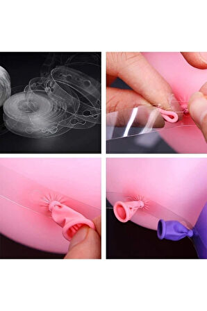 Makaron Karışık Balon 50 Adet. Ve Balon Zincir Aparatı 5 Mt Balon Pompası Hediye