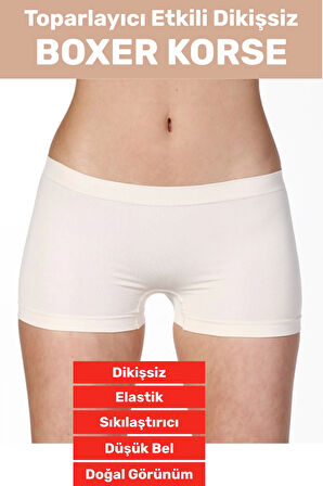 Özel Üretim İz Göstermez Düşük Bel Sıkılaştırıcı İnceltici Vücut Toparlayıcı Dikişsiz Boxer Korse