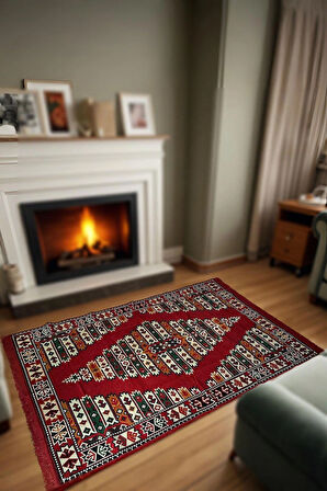 Şark Köşesi Kilim Halı Balkon ve Salon İçin Dekoratif Yıkanabilir Oturma Oda Halısı