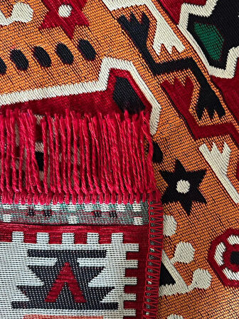 Şark Köşesi Kilim Halı Balkon ve Salon İçin Dekoratif Yıkanabilir Oturma Oda Halısı