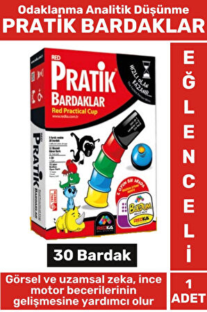Eğitici Görsel Algı Uzamsal Zeka Gelişimi Analitik Düşünme Odaklanma Eğlenceli PRATİK BARDAKLAR