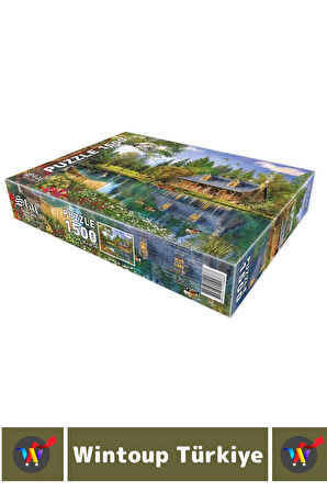 Premium Eğlenceli El Göz Koordinasyon Hafıza Beceri Geliştirici 1500 Parça PUZZLE KRİSTAL GÖL