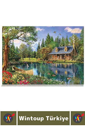 Premium Eğlenceli El Göz Koordinasyon Hafıza Beceri Geliştirici 1500 Parça PUZZLE KRİSTAL GÖL