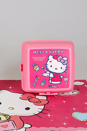 YENİ SEZON LİSANSLI HELLO KITTY BESLENME ÖRTÜSÜ,500 ML TRITAN MATARA VE 2 KATLI BESLENME KABI YEMEK SETİ 