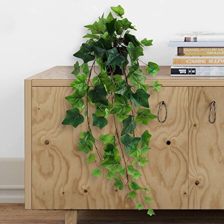 Yapay Çiçek Saksıda Sarkan Dev Hedera 80cm Yapay Sarmaşık Yeşil