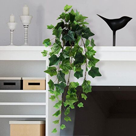 Yapay Çiçek Saksıda Sarkan Dev Hedera 80cm Yapay Sarmaşık Yeşil