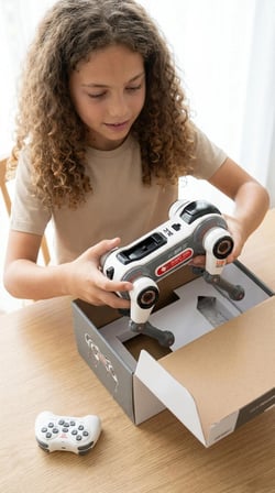 Akıllı Robot Köpek Uzaktan Kumandalı Programlanabilir Akrobatik Takla Atan Zıplayan Işıklı Sesli Robot Oyuncak