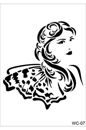 Stencil Şablon A4 Woman Collection Wc-07 (30x21) Kadın Mo