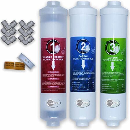 Ihlas Aura Cebilon Plus ve Tüm Kapalı Kasa Inline Cihazları Için 5'li Filtre Seti