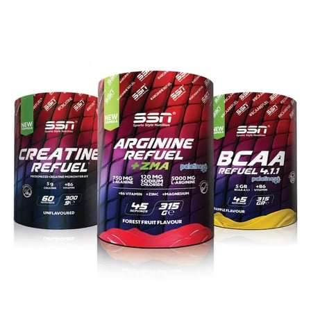 SSN Sports Style Nutrition Amino Kombinasyonu 5 (Bcaa 315 Gr + Creatine + Arginine Powder)