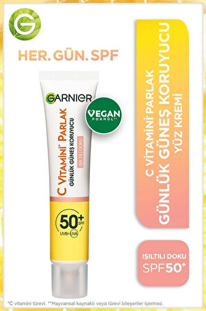 Garnier 100ml Micellar Makyaj Temizleme Suyu + C Vitamini Parlak Yüz Güneş Kremi Görünmez Doku