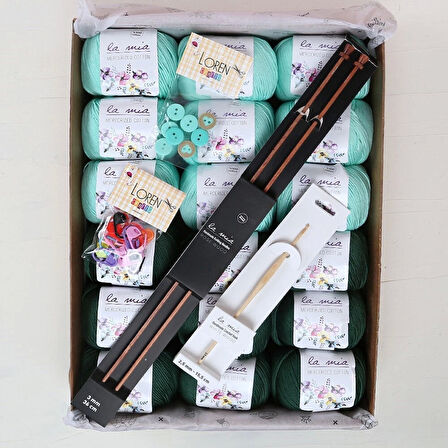 La Mia Mercerized Cotton Zümrüt Seti