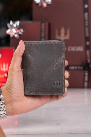 Beod Hakiki Deri Cüzdan - Gri