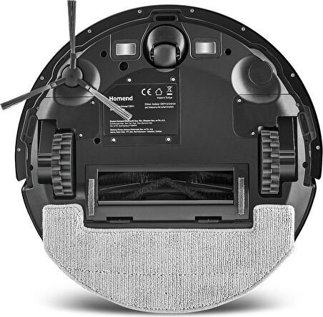 Homend Alex Laser 1291H Moplu ve Haritalamalı Akıllı Robot Süpürge Siyah
