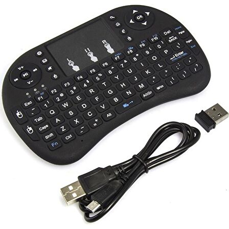 Mini Keyboard Ri İ8 Air Smart Tv Işıklı Mini Klavye Dokunmatik Mouse