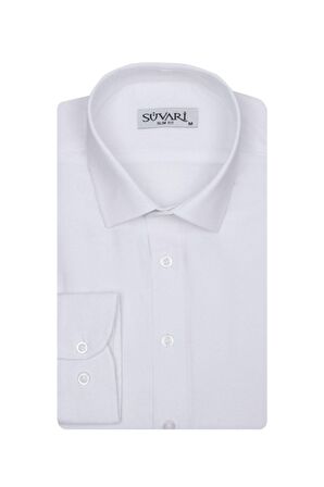 Süvari Slim Fit Armür Desenli Erkek Gömlek