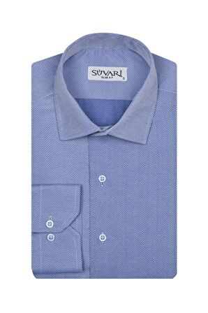 Süvari Slim Fit Armür Desenli Erkek Gömlek