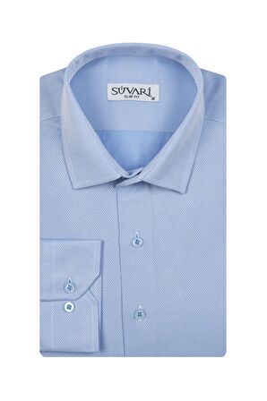 Süvari Slim Fit Armür Desenli Erkek Gömlek