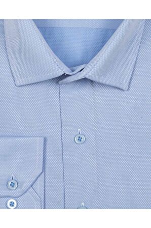 Süvari Slim Fit Armür Desenli Erkek Gömlek