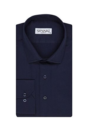 Süvari Slim Fit Armür Desenli Erkek Gömlek
