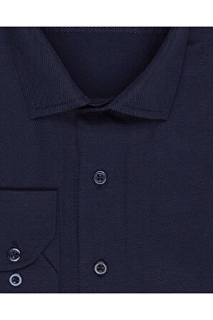 Süvari Slim Fit Armür Desenli Erkek Gömlek
