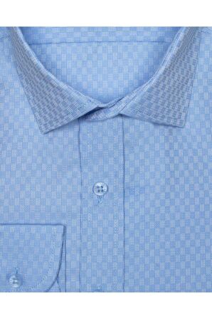 Süvari Slim Fit Armür Desenli Erkek Gömlek