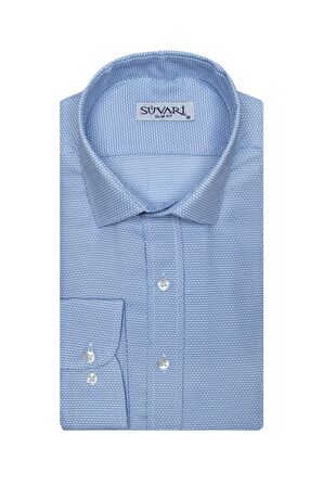 Süvari Slim Fit Armür Desenli Erkek Gömlek