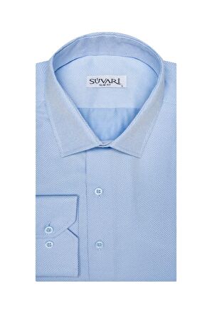 Süvari Slim Fit Armür Desenli Erkek Gömlek