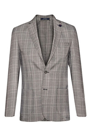 Slim Fit Desenli Erkek Ceket