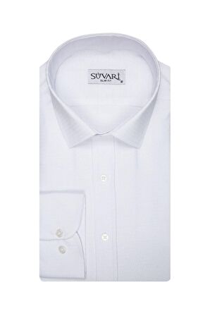 Süvari Slim Fit Armür Desenli Erkek Gömlek