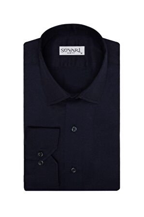 Süvari Slim Fit Armür Desenli Erkek Gömlek