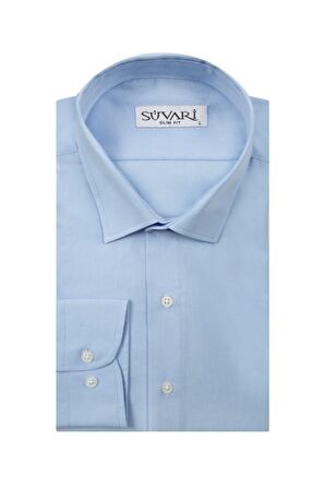 Süvari Slim Fit Lacivert Düz Erkek Gömlek
